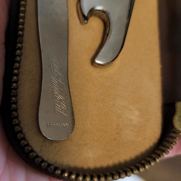 Vintage Special Triple Cut German Manicure Set in Leather Zipper - Picture 13 of 14